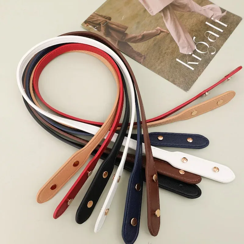 2 sangles de remplacement réglables en pu pour sacs à bandoulière, double couche, avec accessoires à vis, outils de bricolage faits main