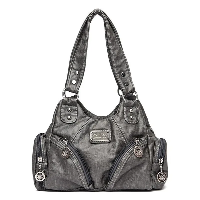 sacs à bandoulière en cuir pu souple de luxe pour filles, sacs à main noirs, fourre-tout, mini petits sacs de moto pour femmes, nouvelle collection