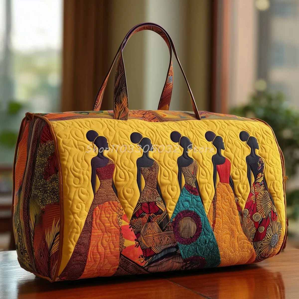 sac de voyage matelassé imprimé afro-américain pour femme et homme, sac fourre-tout de week-end 2026 pour l'extérieur 