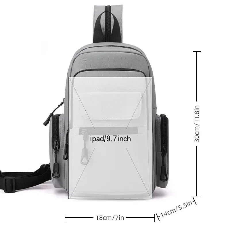 sac de poitrine multifonctionnel tendance, sac de poitrine pour le cyclisme, mini sac à dos pour homme, adapté au transport quotidien, aux sports de plein air et aux voyages