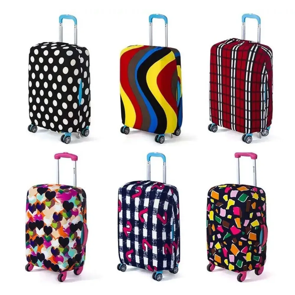 housse de protection pour bagages, imprimé multicolore, pour botte de bagage de 18 à 28 pouces, prévention des rayures, accessoire de voyage