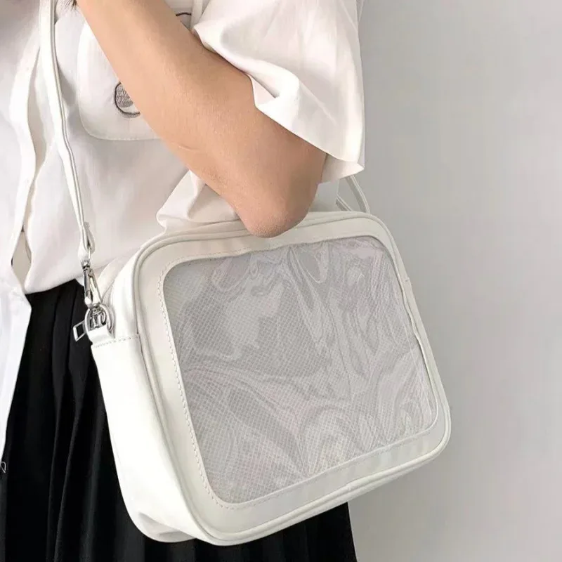 sacs à bandoulière en cuir pu jk pour lycéennes, sacs à main itabag transparents pour femmes, sac initié, bolso, apanese, nouveau