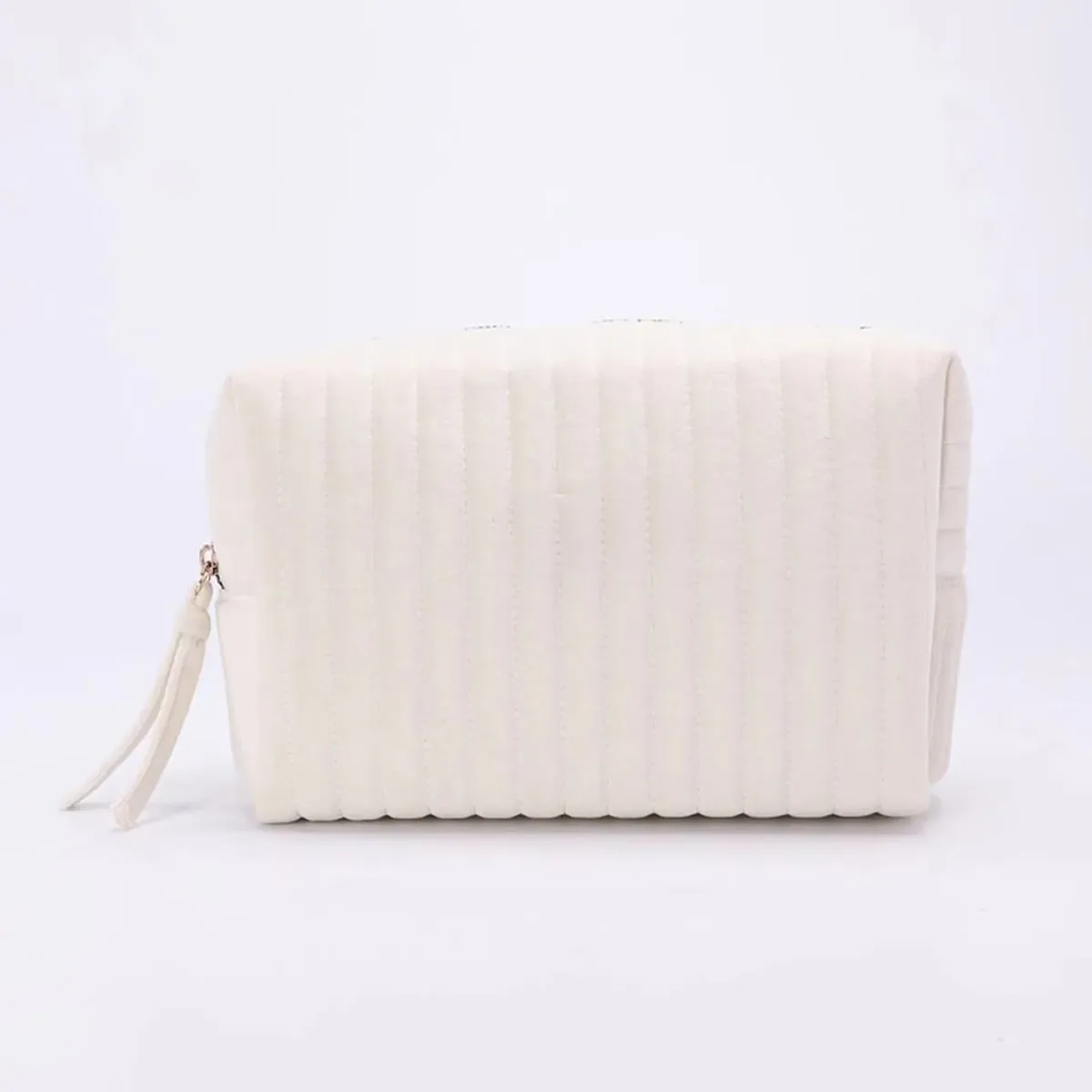 pochette de maquillage en velours côtelé personnalisée avec broderie, trousse de toilette esthétique, cadeau pour femmes et filles, trousse à crayons