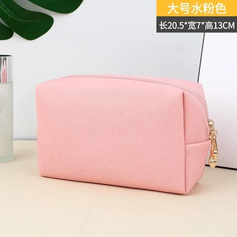 sac à cosmétiques de voyage en cuir pu pour femmes et filles, sac de maquillage, trousse de toilette, sac à main de rangement, poudres de maquillage