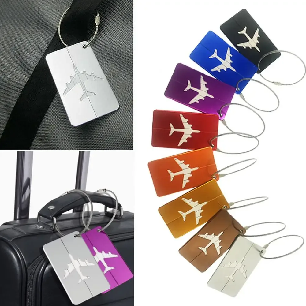 étiquette de bagage étanche en alliage d'aluminium, valise de voyage, étiquettes d'identification de nom de sac, étiquette d'adresse, porte-carte de bagage, accessoires de voyage, 3012