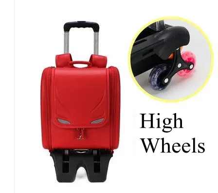 sac à dos d'école japonais sr à roulettes en pu pour enfant, chariot, orth4wd