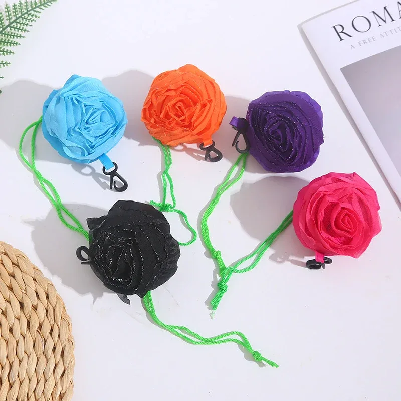 sac fourre-tout pliable imprimé rose à haut volume, sac à main de voyage léger et durable, pochette de rangement