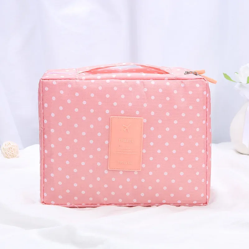 grande trousse de toilette pour femmes, sac de voyage imperméable pour cosmétiques, organiseur de maquillage avec ouverture facile, étui de rangement beauté