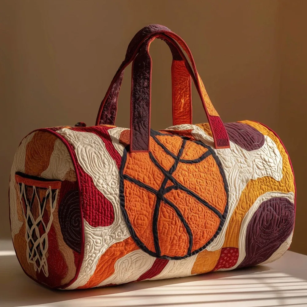sac de sport matelassé imprimé en 3d pour le basketball, grande capacité, sac de voyage, sac de gym, sac de week-end, sac de nuit pour les fans de basketball unisexes