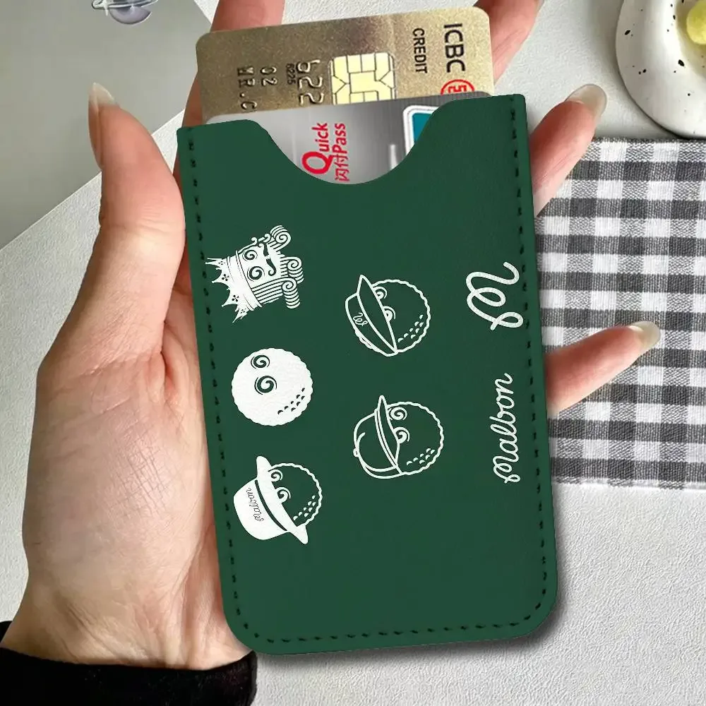 porte-cartes en cuir pu malbon fashion golf, ultra fin, organisateur de cartes de crédit et d'identité, porte-cartes de visite léger