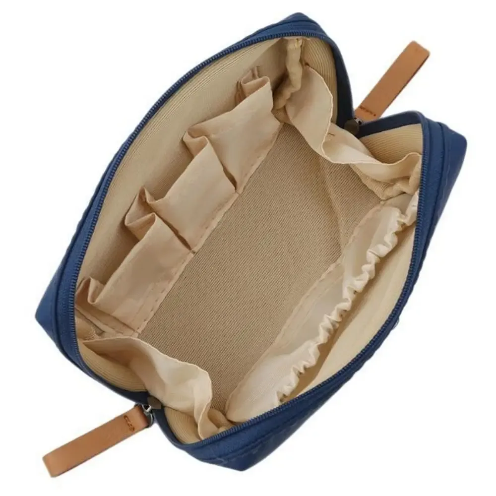 sac de rangement en nylon pour femmes et filles, petite trousse de maquillage avec pochette séparée, pochette de voyage pour cosmétiques, mini sac à main étanche