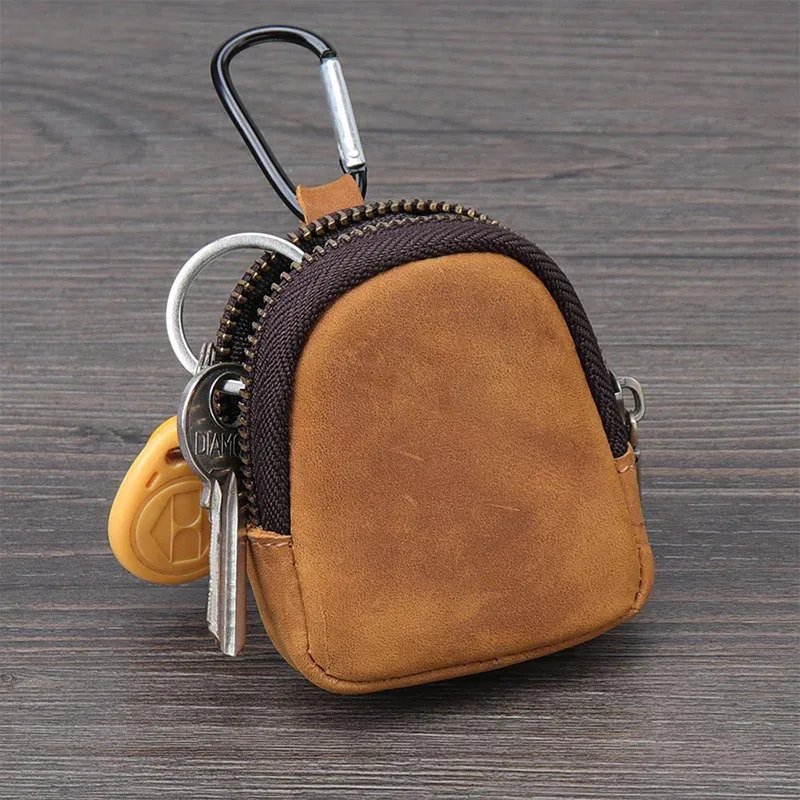 nouveau 2026 – porte-monnaie rétro mini en cuir pu pour homme et femme, avec mousqueton, multicolore, pour extérieur, et organiseur de câbles d'écouteurs