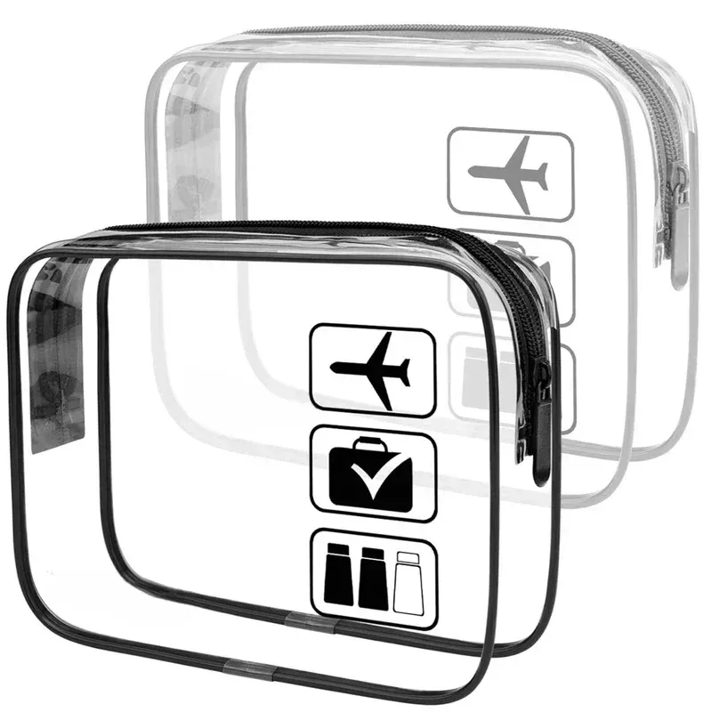1/3 pièces transparent fermeture éclair maquillage sac organisateur boîte hommes femmes voyage clair sac cosmétique étanche toilette lavage maquillage sacs