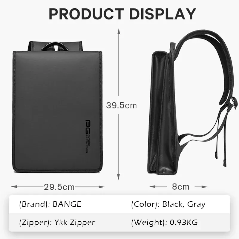 sac dos tpu noir gris jacquet subtil forme rectangulaire poignée souple ceinture coussin air usage voyage école affaires