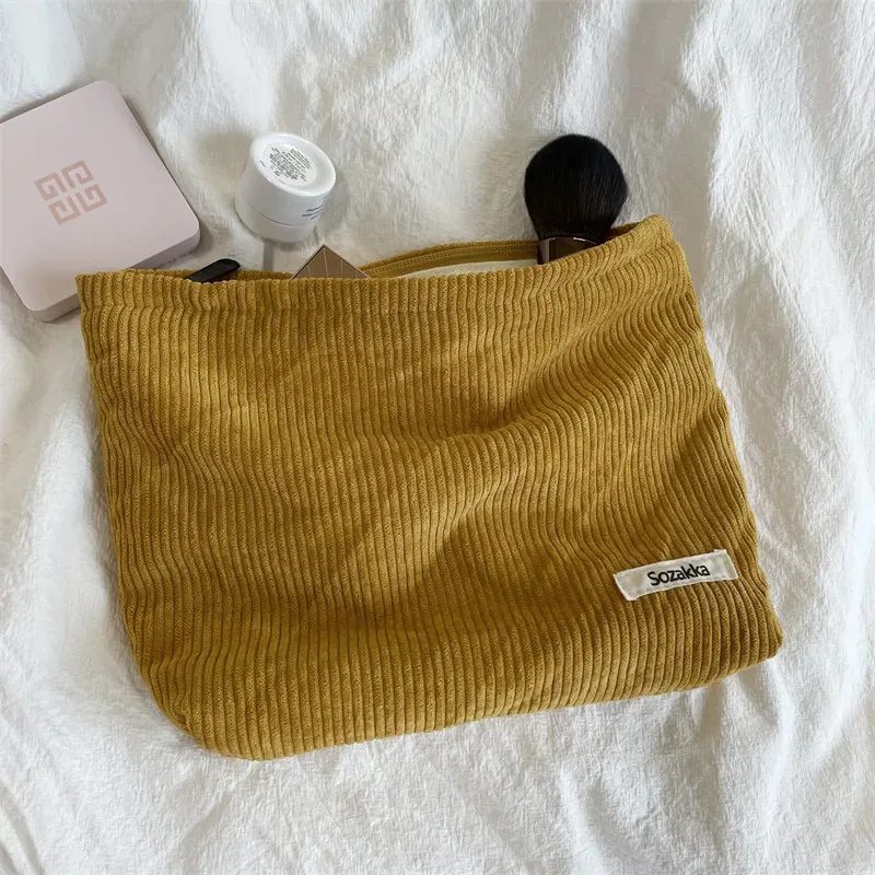 sac de maquillage grande capacité pour femme, trousse de toilette zippée pour activités quotidiennes et voyage