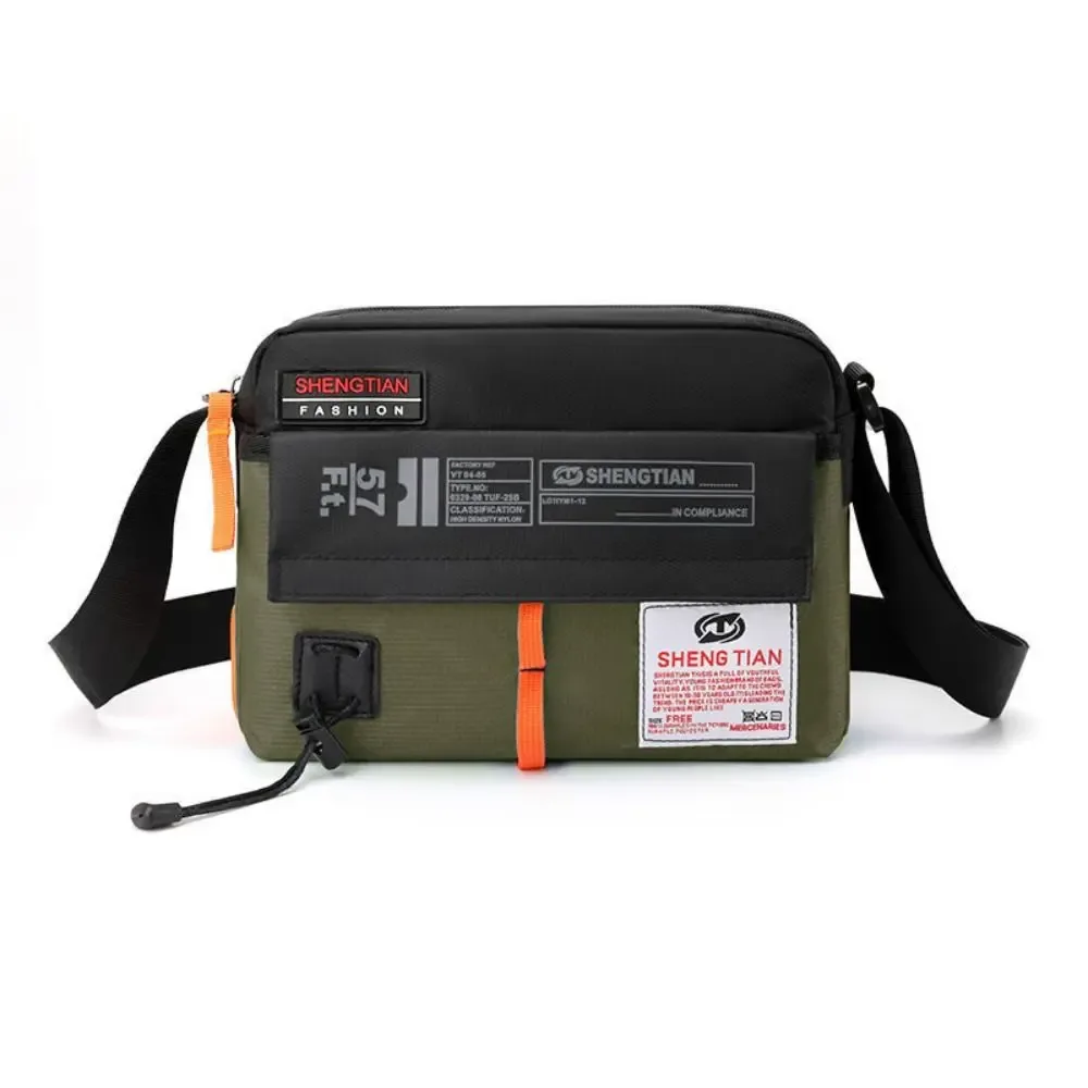 nouveau sac à bandoulière décontracté en nylon couleur contraste étanche sacs à bandoulière simples sacs de messager de sport horizontaux de grande capacité