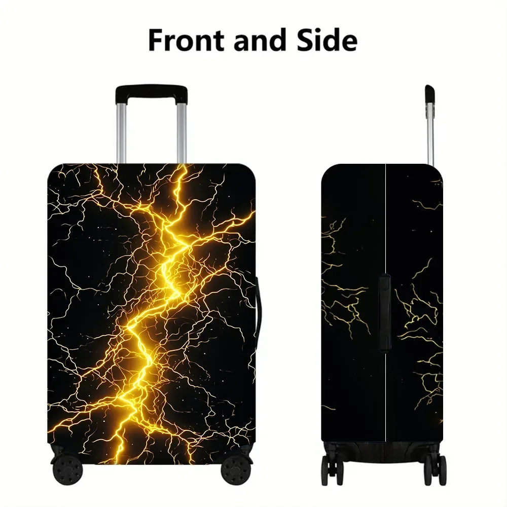 1 housse de bagage à imprimé éclair pour bagages de 18 à 32 pouces ; accessoires de voyage anti-poussière et élastiques pour une protection efficace