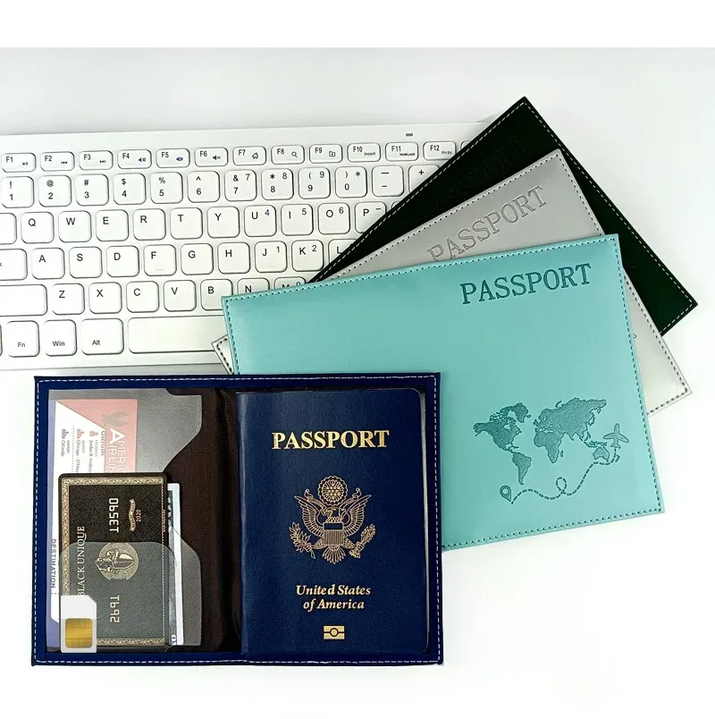porte-passeport en pu, couverture de passeport pour billets, housse de protection pour passeport de voyage, porte-carte d'identité et de crédit, accessoires de voyage