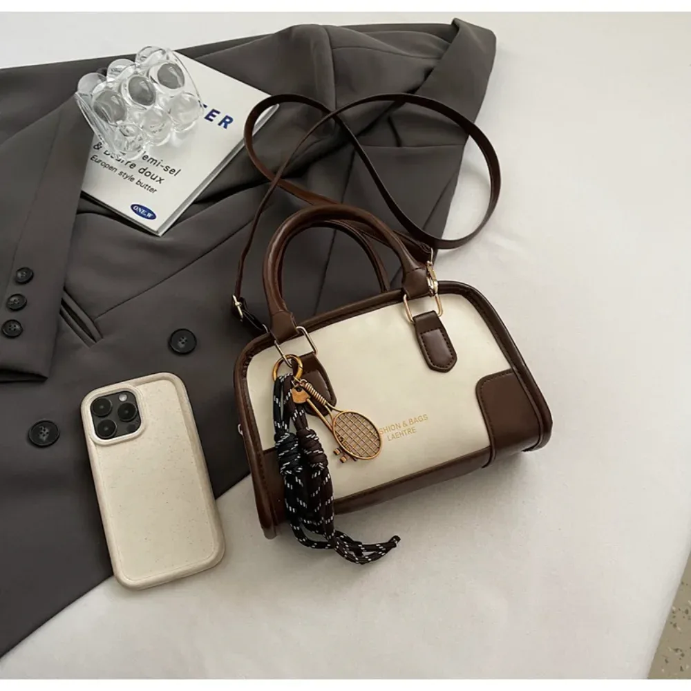 petit sac carré souple pour femmes, sac à main à la mode, sac à bandoulière multifonctionnel, mini sac boston pour événements décontractés, shopping, travail