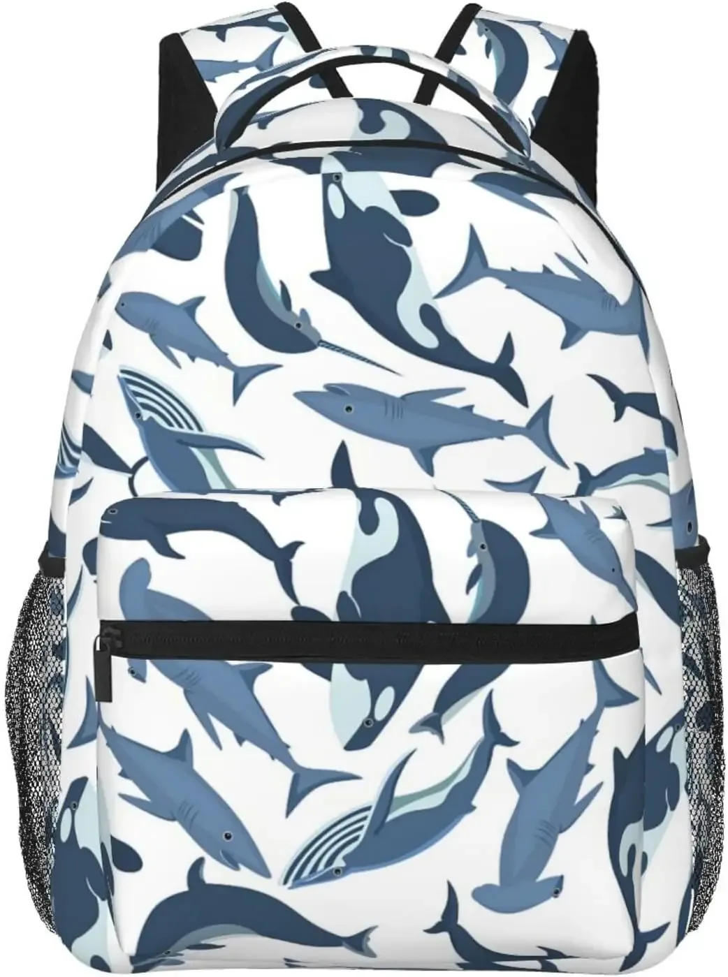 sac à dos shlavabo sharks pour hommes et femmes, sac à dos d'ordinateur, sac à livres, voyage, randonnée, camping, mode