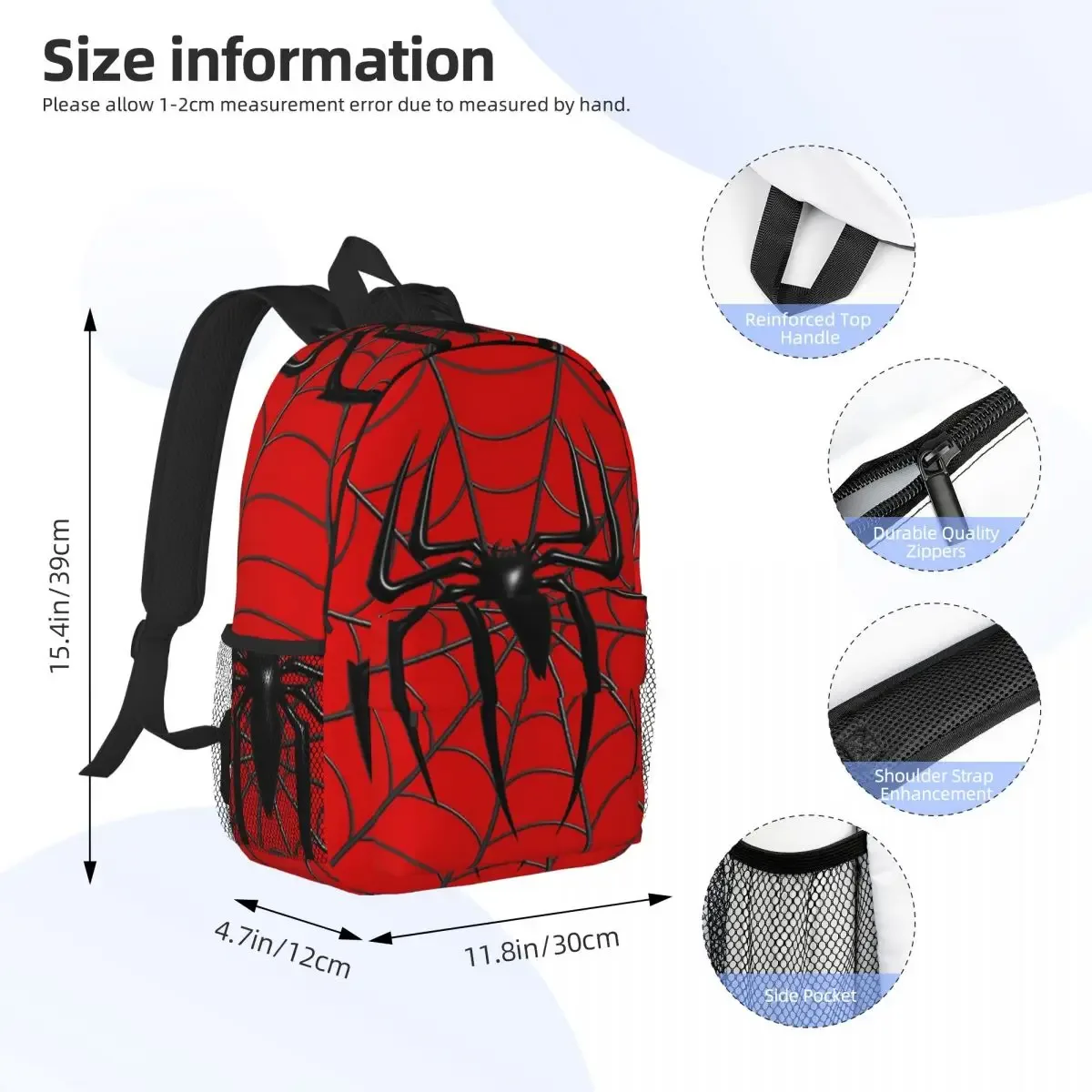 sac à dos spider and web, sac à livres pour étudiants, sac d'école pour enfants, sacs à bandoulière pour ordinateur pour hommes et femmes