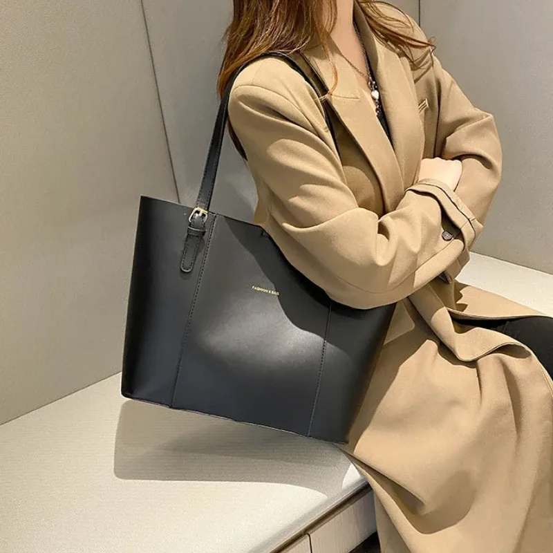 sac fourre-tout minimaliste avec pochette intérieure amovible, quincaire dorée, grande capacité, sac à bandoulière pour femme, sac à main pour le travail et les trajets quotidiens