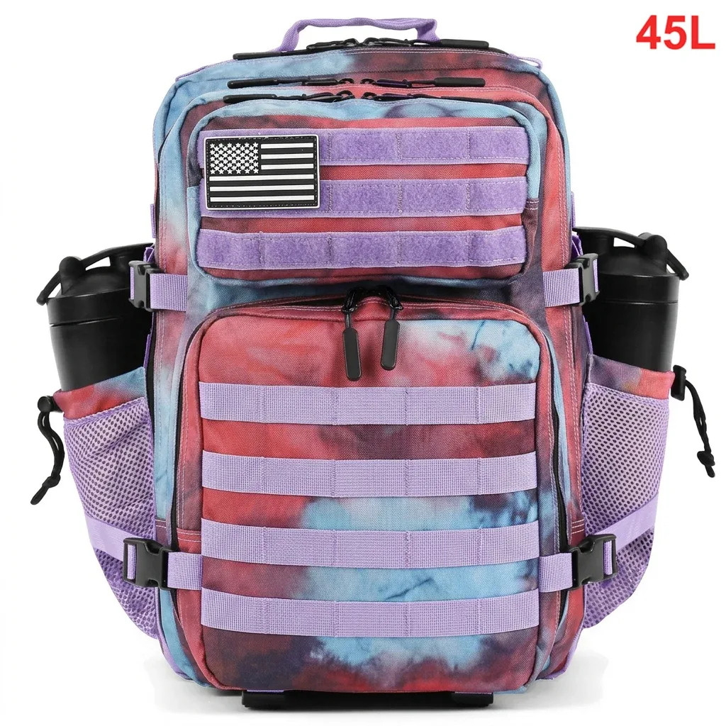 sac dos oxford université camouflage kaki noir bandes velcro ceinture coussin air imperméable usage voyage randonnée camping