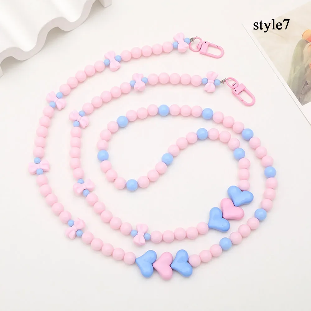 coréen rose fleur téléphone sangle breloque chaîne noeud téléphone portable lanière porte-clés filles sac pendentif mignon bandoulière sac à bandoulière chaîne