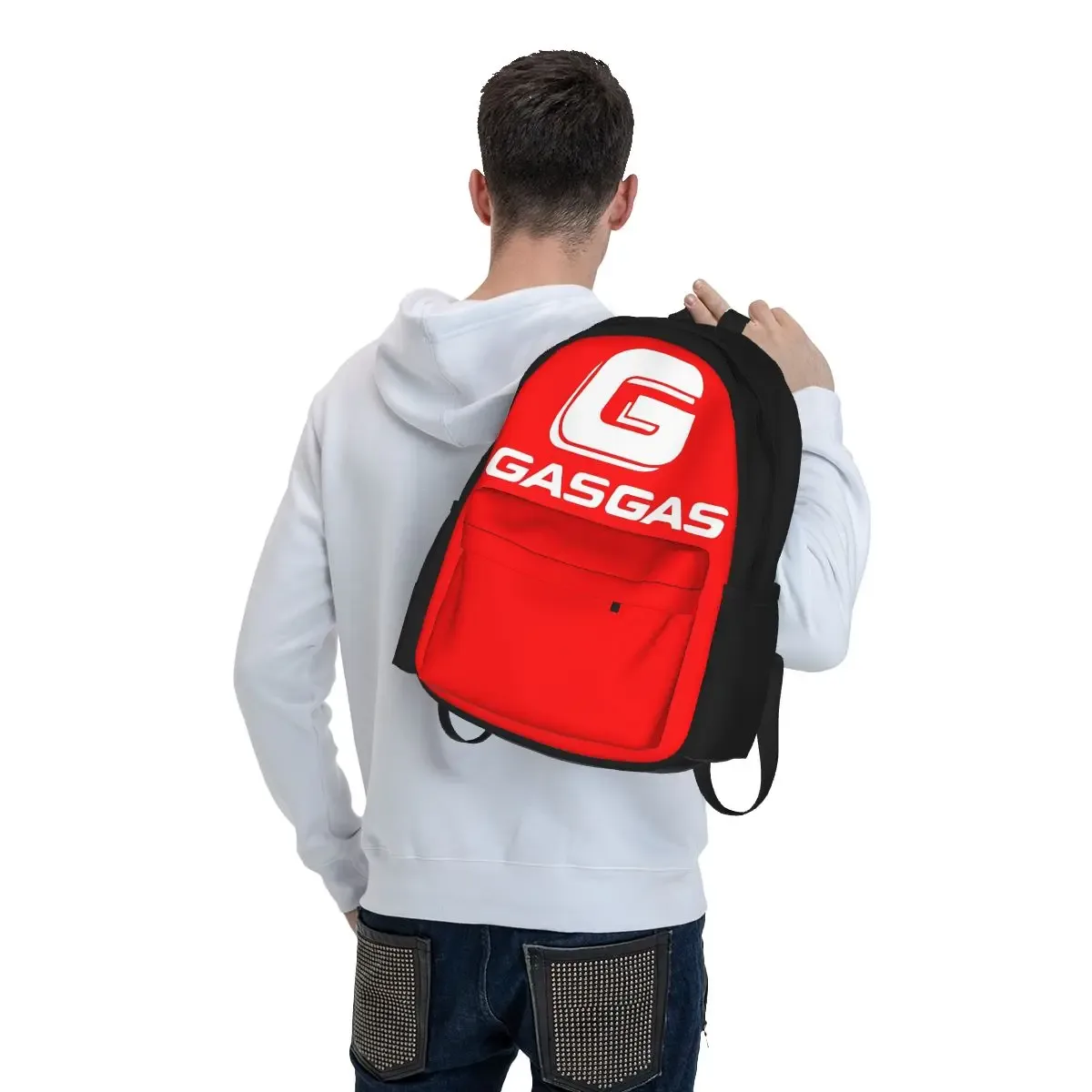 gasgas moto sacs à dos garçons filles bookbag grande capacité étudiants sacs d'école voyage sac à dos sac à bandoulière