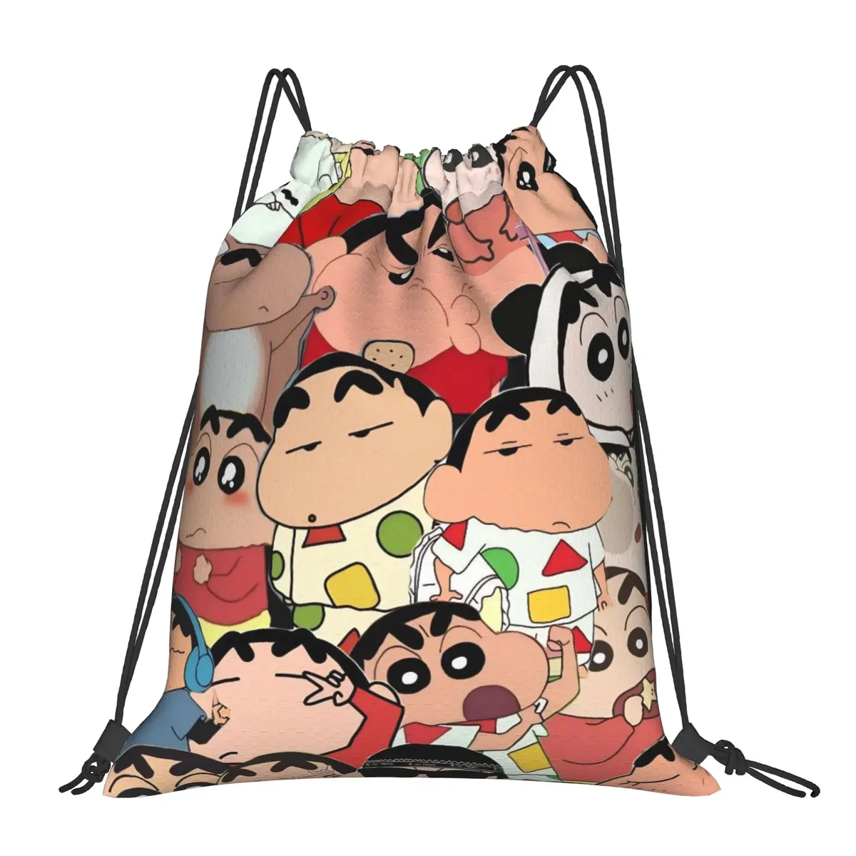 sac à dos à cordon de serrage crayon shin-chans, sac de sport résistant à l'eau pour la randonnée