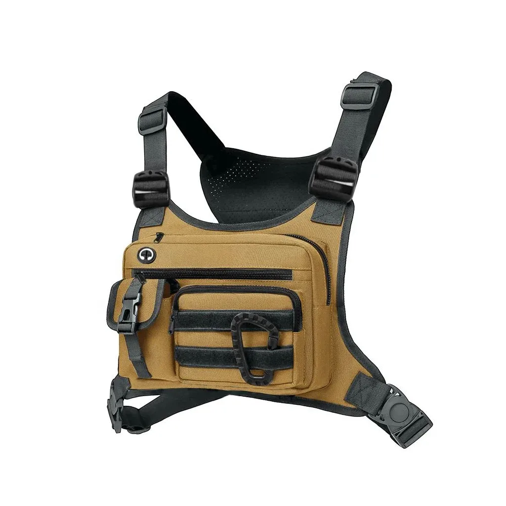 sac de poitrine tactique pour hommes, edc, antivol, imperméable, sac bandoulière, sac de poitrine pour le cyclisme, la course à pied, les activités de plein air, sac bandoulière