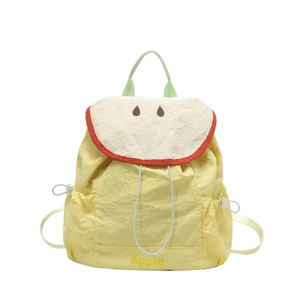 sac à dos en nylon couleur dopamine, mignon, fruits, style coréen, grande capacité, sac messager en tissu, sac de livre léger créatif, voyage