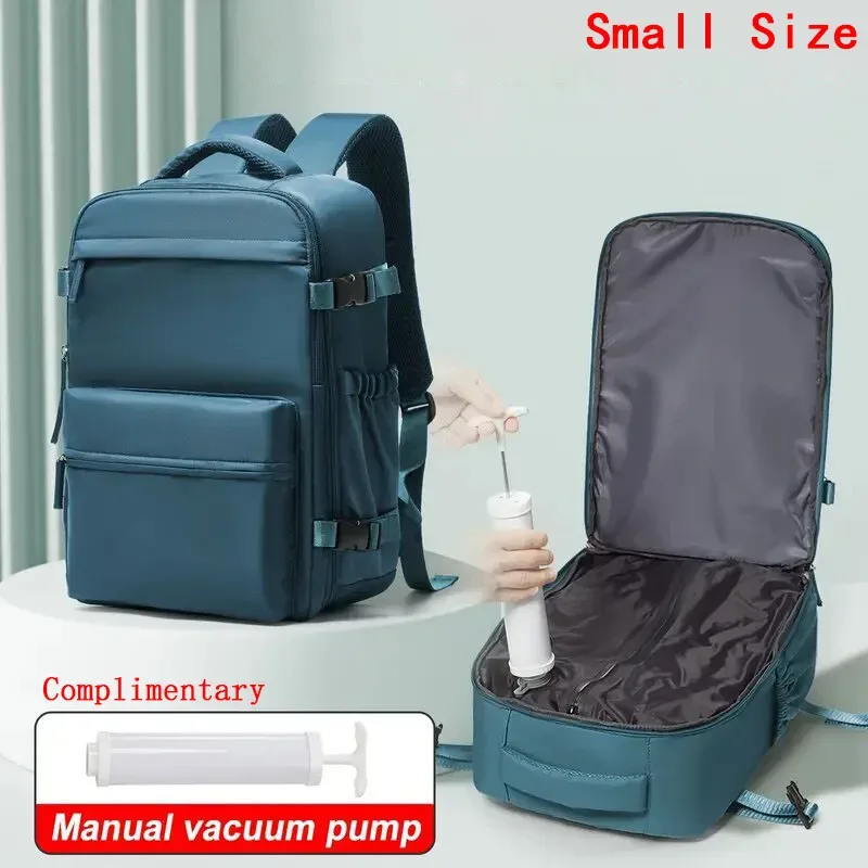 sac à dos de voyage avec compression sous vide, sac à dos professionnel pour ordinateur portable 15,6 pouces, sac de rangement pour vêtements, sac à dos de voyage extensible