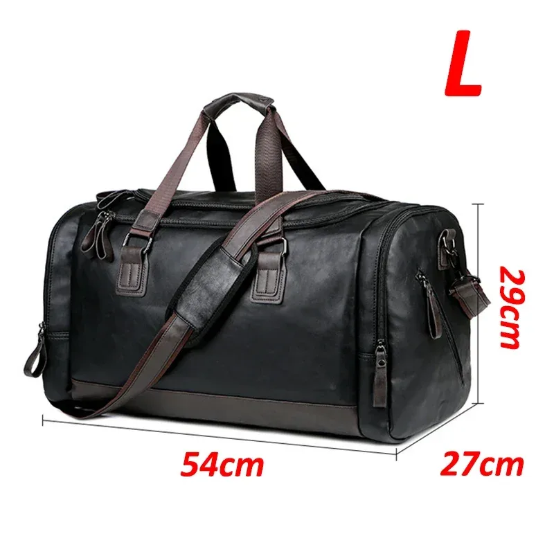 sac de sport en cuir pu pour hommes sacs de sport polochon voyage bagages fourre-tout sacs à main pour homme fitness hommes voyage sac à bandoulière sac de voyage