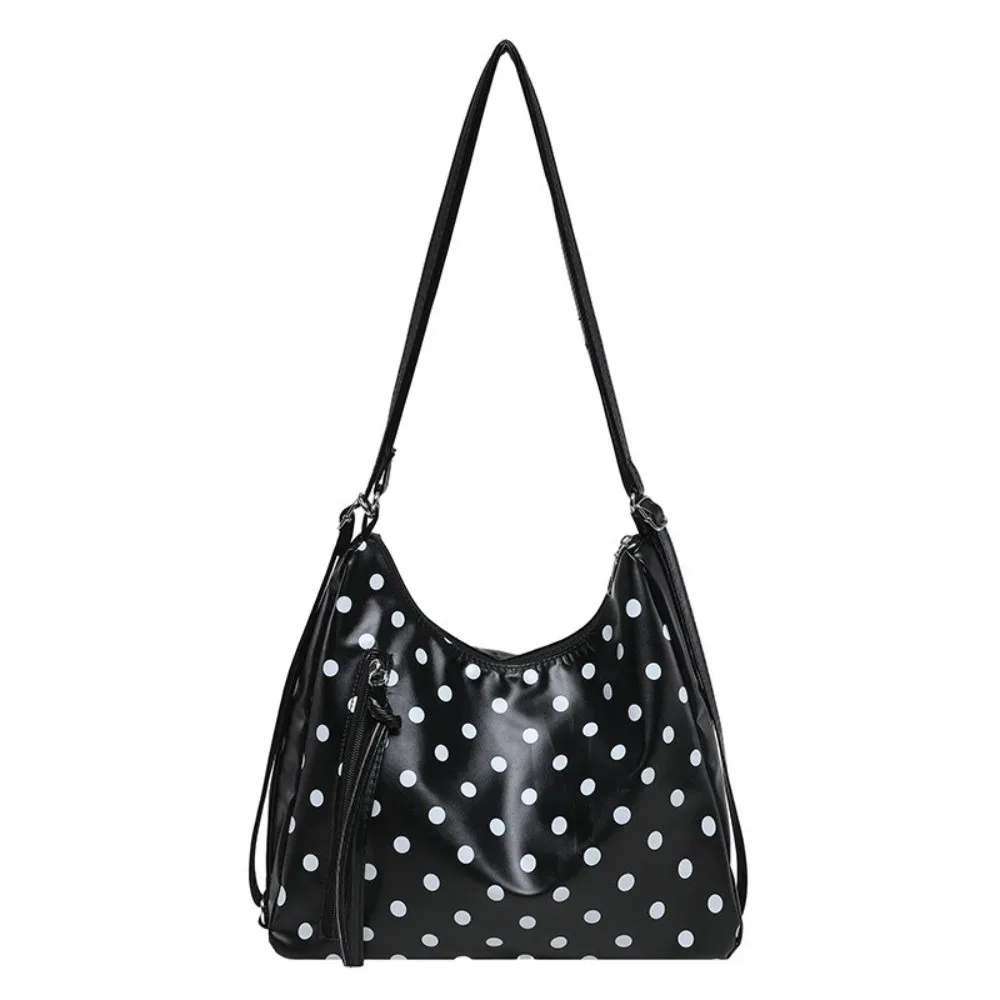 sac à bandoulière en cuir pu à pois, grande capacité, léger, sac fourre-tout, sac sous le bras, sac à dos, sac seau, cadeau pour femme