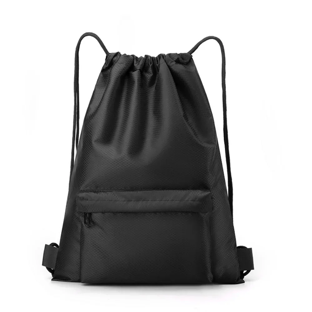 sac de sport à cordon de serrage de couleur unie, sac de fitness étanche de grande capacité, bretelles réglables, sac à dos d'entraînement à séchage rapide, unisexe