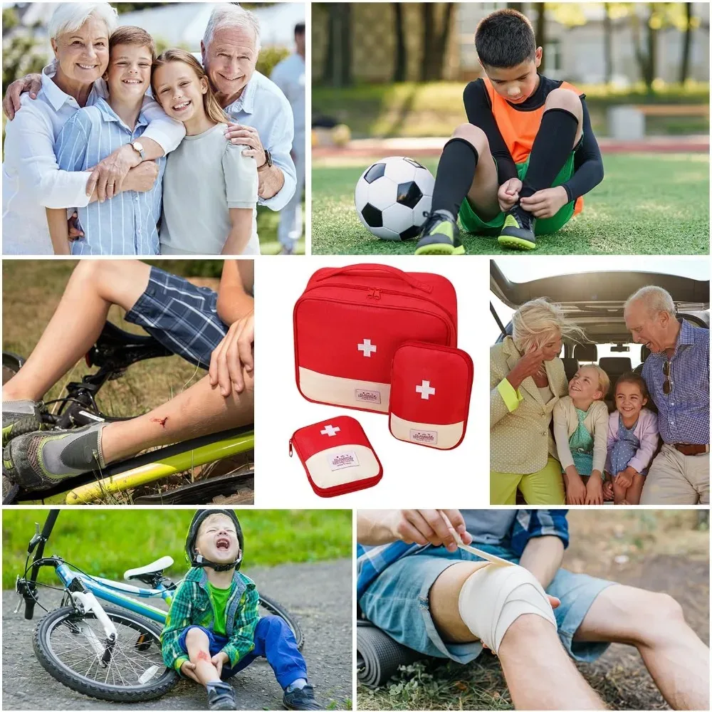 trousse médicale rouge croix blanche trousse premiere aide oxford université durable pratique voyage camping randonnée survie domestique