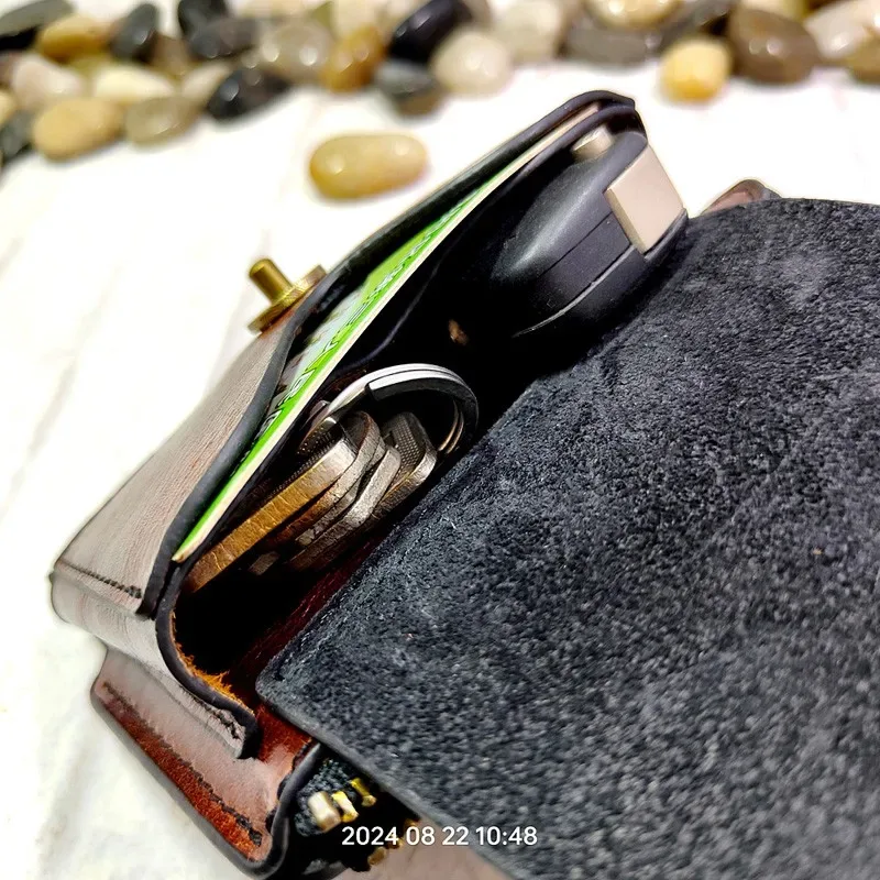 blongk – sac de ceinture en cuir à fermeture éclair pour homme, sacoche multifonctionnelle pour permis de conduire, porte-cartes, pochette pour clés de voiture lfkhd