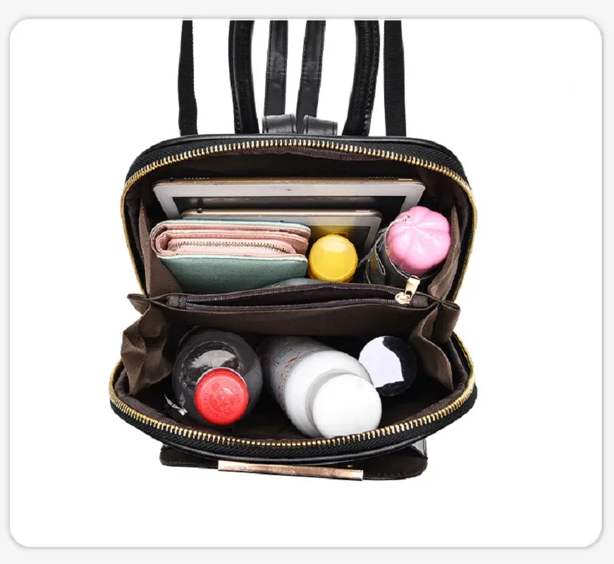 nouveaux sacs à dos en cuir de haute qualité pour femmes 2026, sacs à bandoulière de voyage à double fermeture éclair, sacs fourre-tout et sacs d'école pour ordinateur portable, style coréen tendance