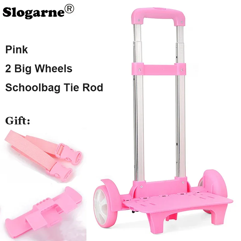 sac à dos pour enfants, roues de chariot à tige de traction, accessoires de sac d'école pour enfants, tige de direction, stator pour étudiants, monter les escaliers, 6 roues, pièces de sacs