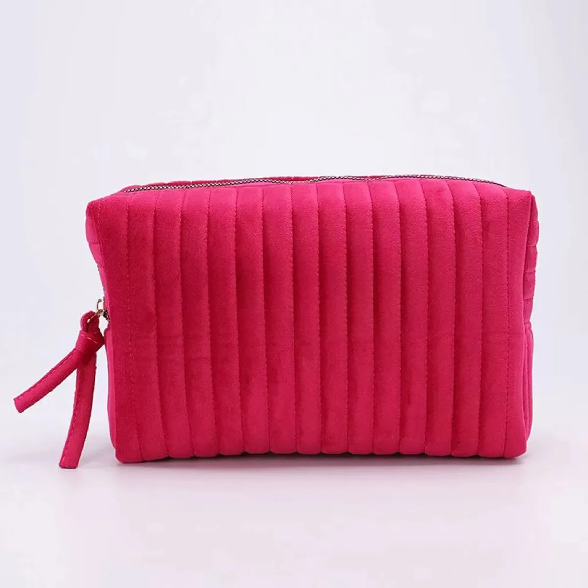 pochette de maquillage en velours côtelé personnalisée avec broderie, trousse de toilette esthétique, cadeau pour femmes et filles, trousse à crayons