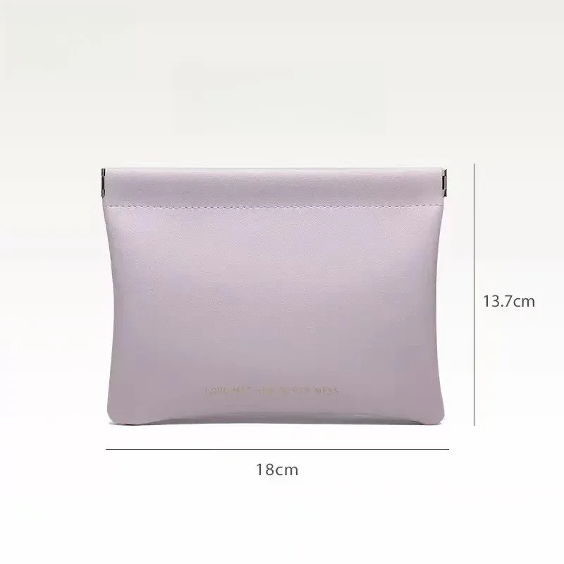 sac de rangement pour balles avec fermeture automatique, sac de rangement pour écouteurs filaires, porte-monnaie en pu, mini sac portable pour rouge à lèvres et maquillage, 1 pièce