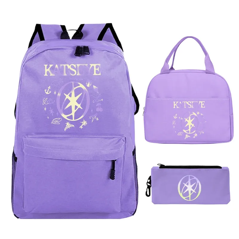 sac dos nylon violet noir motifs floraux géométriques accessoires stylos intérieur informatique voyage femme