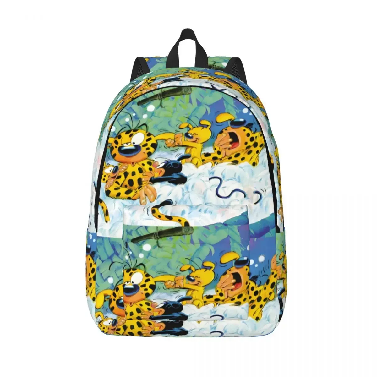 sac à dos en toile de bain familial marsupilami personnalisé pour femmes et hommes, sac à livres décontracté pour l'école et l'université, sacs de personnages de dessins animés