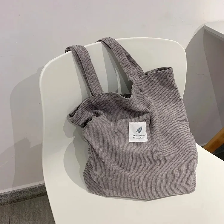 sac cabas en velours côtelé pour femme jiomay 2025 – sac fourre-tout élégant et durable, grande capacité, idéal pour un usage quotidien