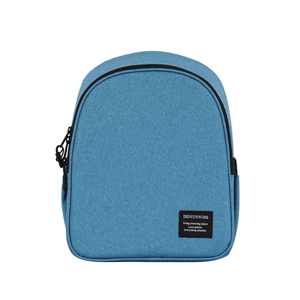 sac dos tissu oxford doublure intérieure nourriture bleu gris compact poche latérale zippée isotherme transport fruits légumes bière boissons glacés chilling