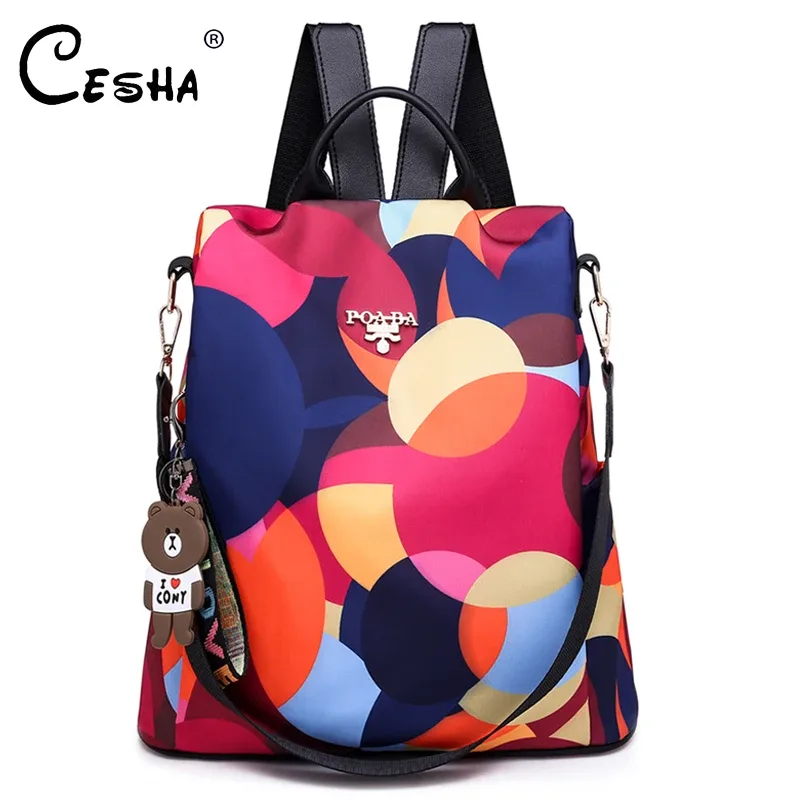 mode anti-vol femmes sac à dos tissu durable oxford sac d'école joli style filles école sac à dos femme voyage sac à dos