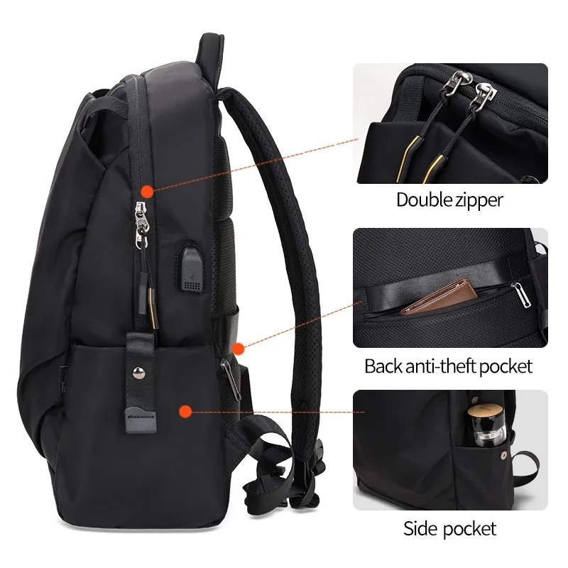 heroic knight-sac à dos étanche pour homme, sac pour ordinateur portable 15.6 ", chargement usb, sac de voyage, école sr, coréen, nouveau