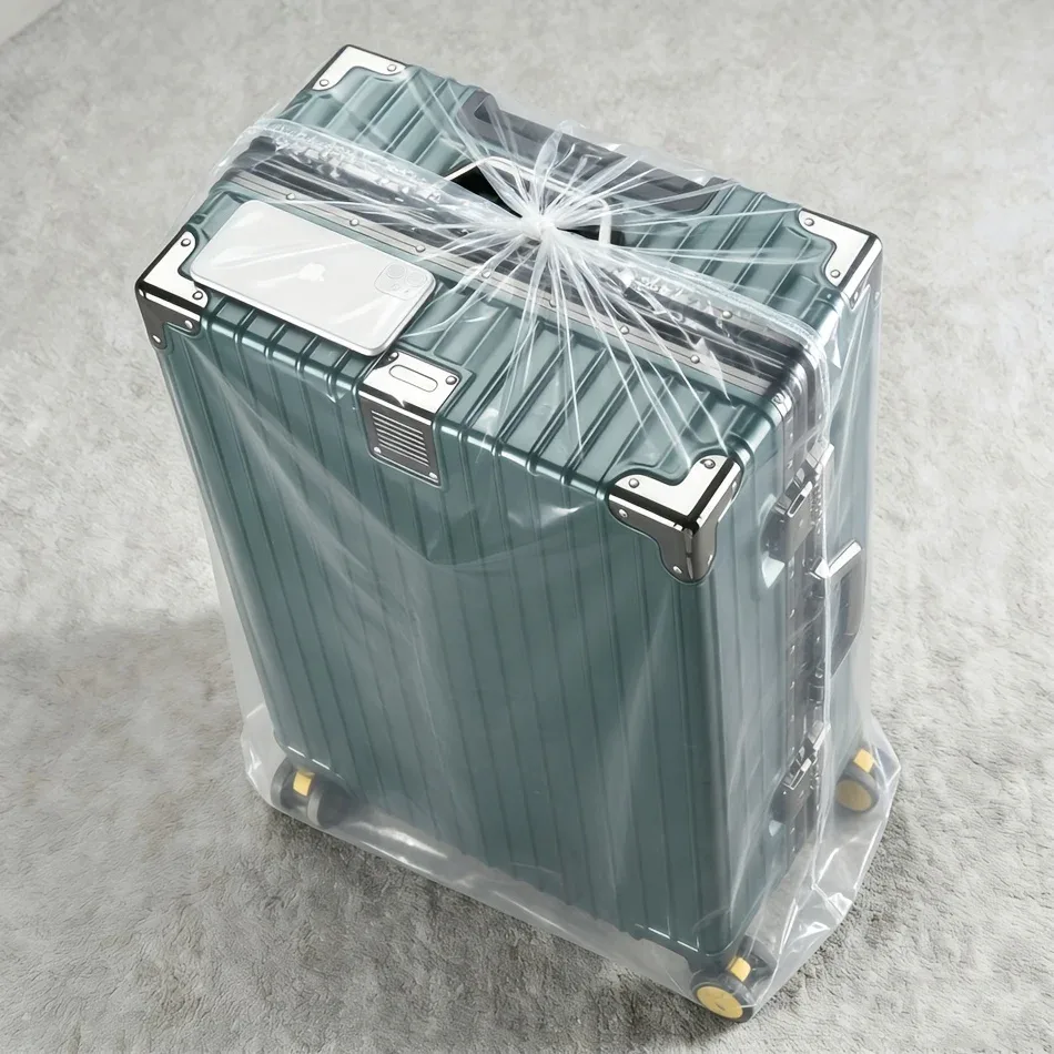 sac anti-poussière pour rangement de bagages en 2 parties, sac en plastique transparent, housse de protection, housse anti-poussière, sac de rangement pour bagages, sac anti-poussière pour chaise