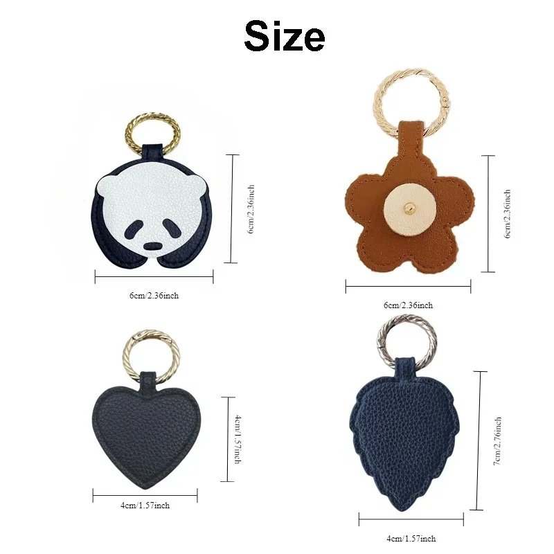cadenas visage panda cuir anneau doré porte clefs voyage accessoire polyvalent santé sécurité transport